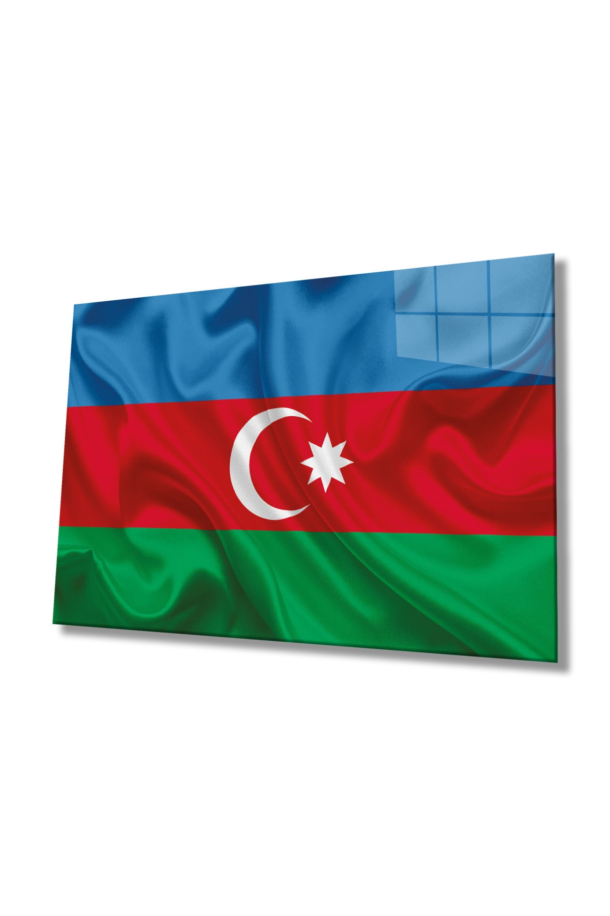 Az?rbaycan Respublikası Cam Tablo, Azerbaycan Cumhuriyeti, Ev Ofis Okul Duvar Dekoru, Temperli Cam