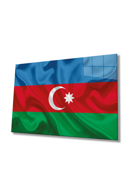 Az?rbaycan Respublikası Cam Tablo, Azerbaycan Cumhuriyeti, Ev Ofis Okul Duvar Dekoru, Temperli Cam