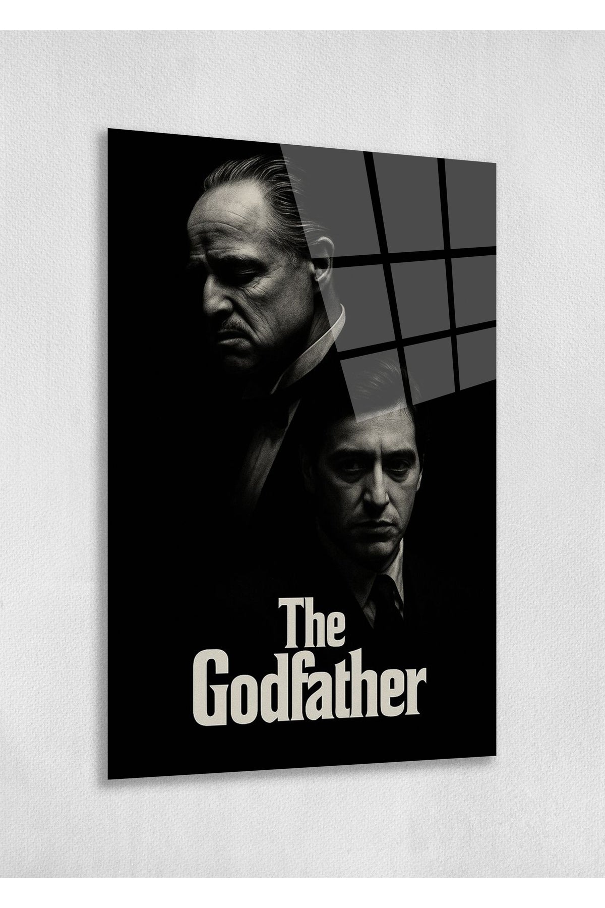 The Godfather Temalı Karizmatik Ve Karanlık Atmosferli Uv Cam Tablo Tasarımı