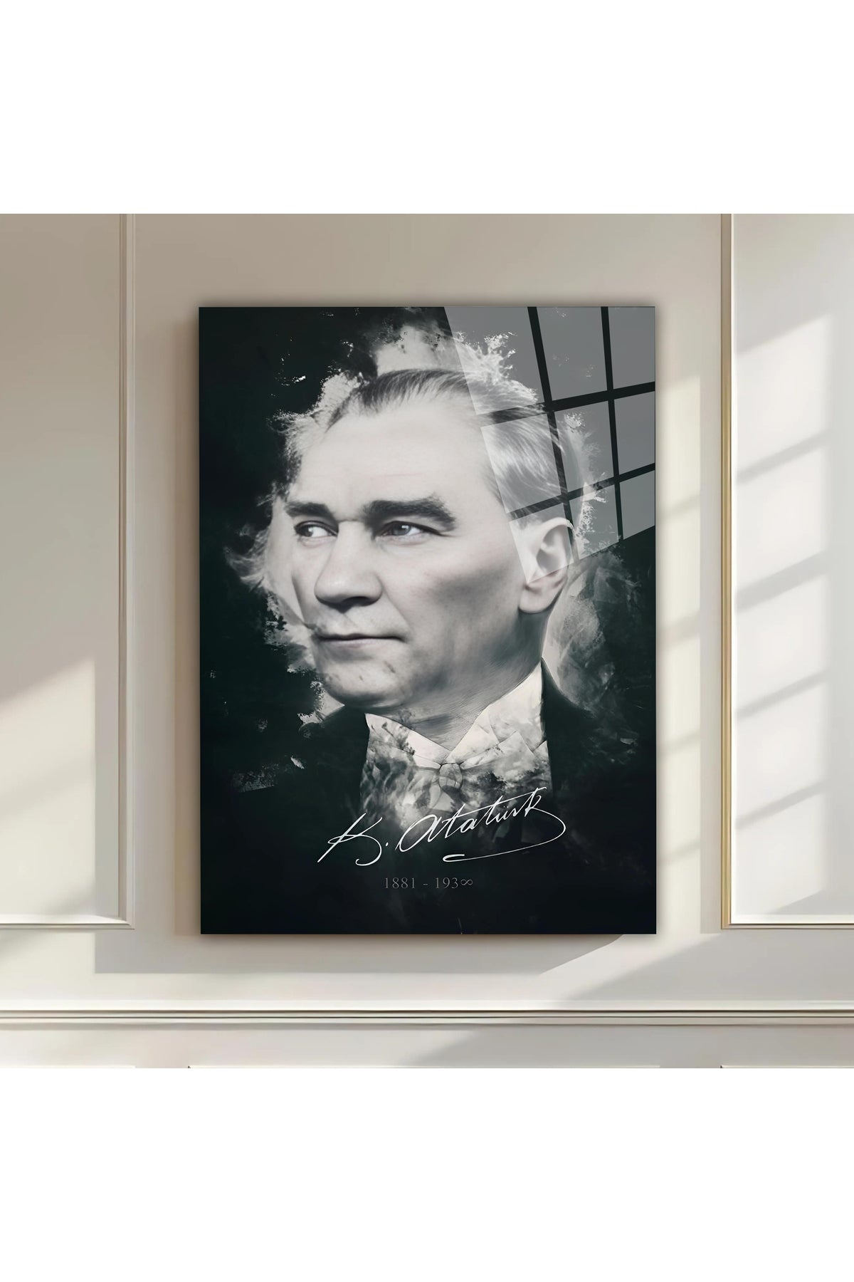 Atatürk İmza Cam Tablo – 1881-193∞ Anlamlı Duvar Dekoru