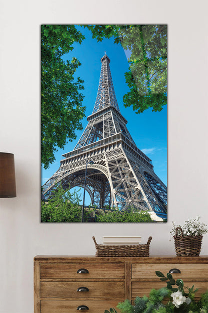 Fransa Paris Eyfel Kulesi Dikey Cam Tablo, Ev Ofis Duvar Dekoru, Lüks Hediyelik, Kırılmaz Çizilmez
