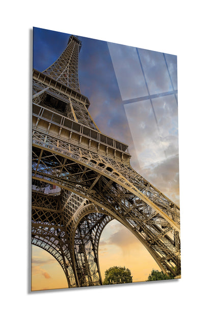 Eyfel Kulesi Paris Dikey Cam Tablo, Ev ve Ofis Duvar Dekoru, Lüks Hediyelik, Kırılmaz Çizilmez