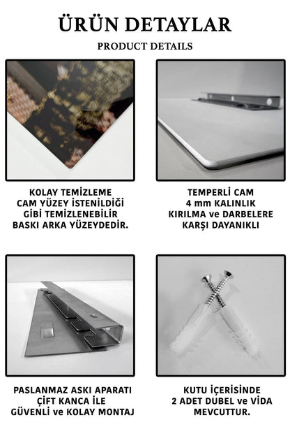 HAYAT AĞACI YATAY CAM TABLO-HAYAT AĞACI SONBAHAR DEKORATİF CAM TABLO-DUVAR TABLOSU-EV DEKOR-HEDİYE