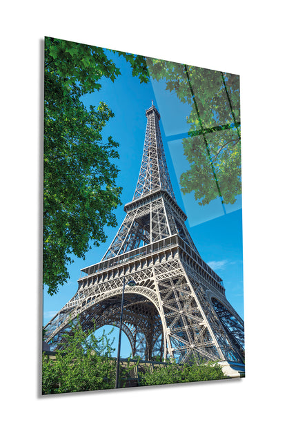 Fransa Paris Eyfel Kulesi Dikey Cam Tablo, Ev Ofis Duvar Dekoru, Lüks Hediyelik, Kırılmaz Çizilmez