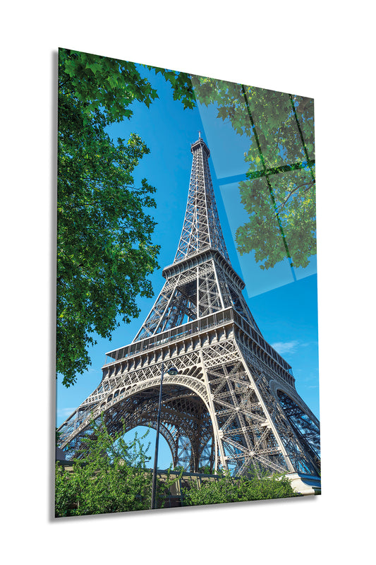 Fransa Paris Eyfel Kulesi Dikey Cam Tablo, Ev Ofis Duvar Dekoru, Lüks Hediyelik, Kırılmaz Çizilmez