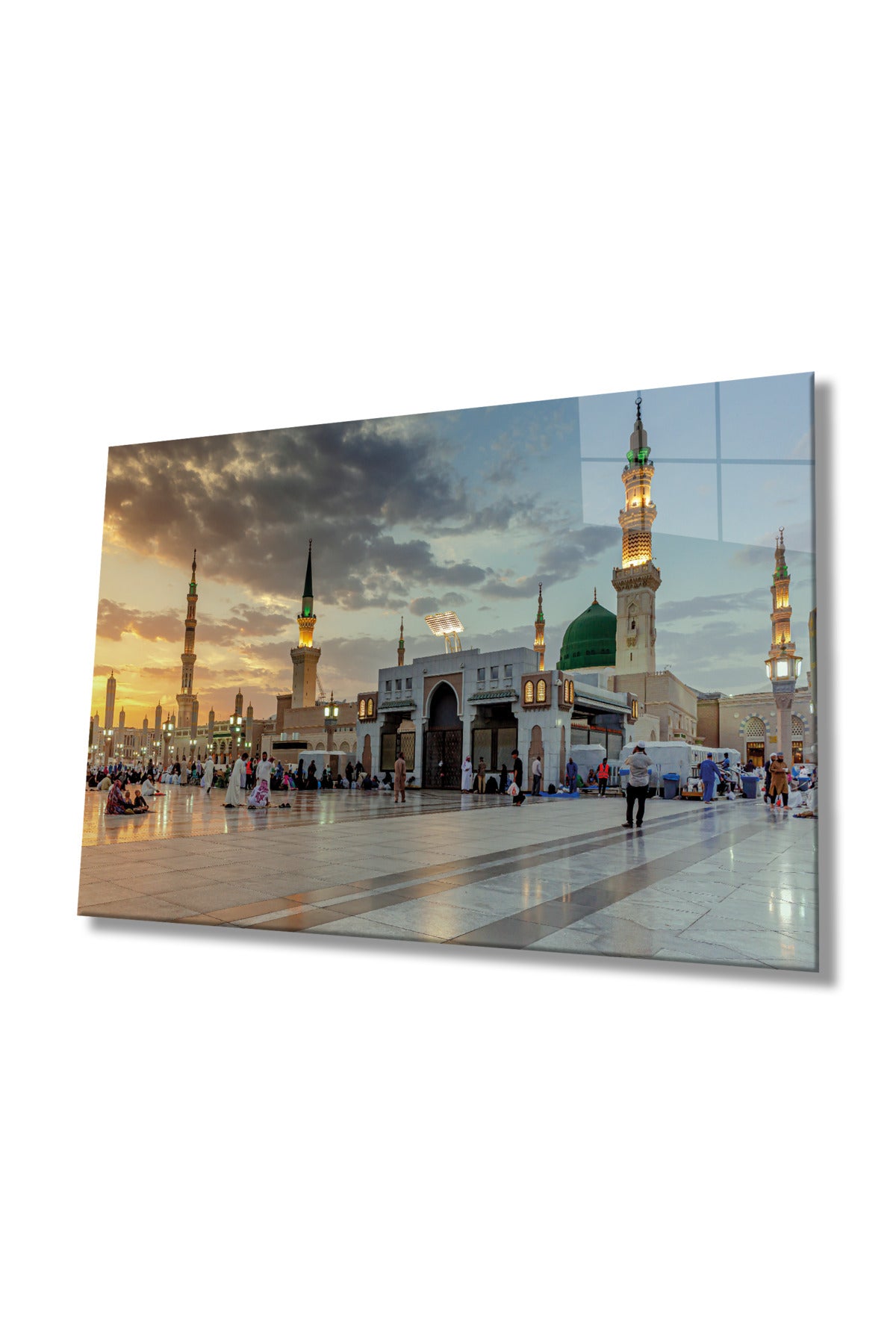 Mescid-i Nebevi Hz. Muhammed'in Kabri Cam Tablo, Dini İslami, Ev Ofis Okul Duvar Dekoru, Hediyelik