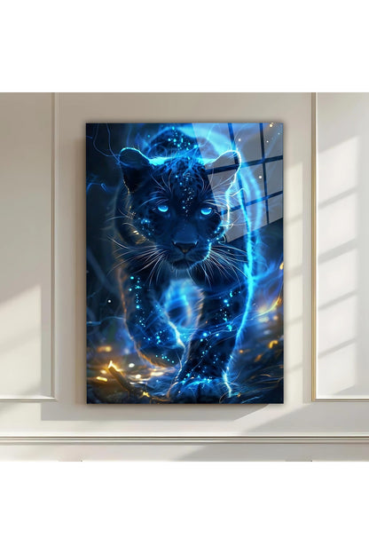 Mystic Panther Cam Tablo – Neon Parıltılı Yüksek Kaliteli Sanatsal Tasarım