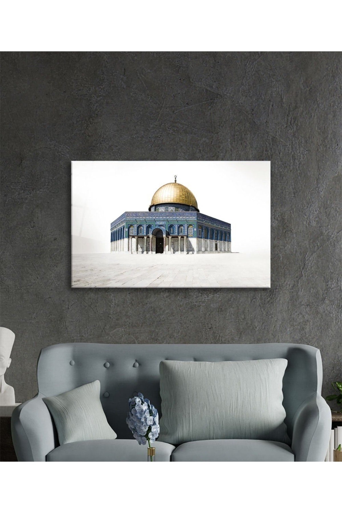 Kudüs Kubbetüs Sahra Dini Islami Cam Tablo, Ev, Ofis Ve Okul Duvar Dekoru, Hediyelik, Temperli Cam